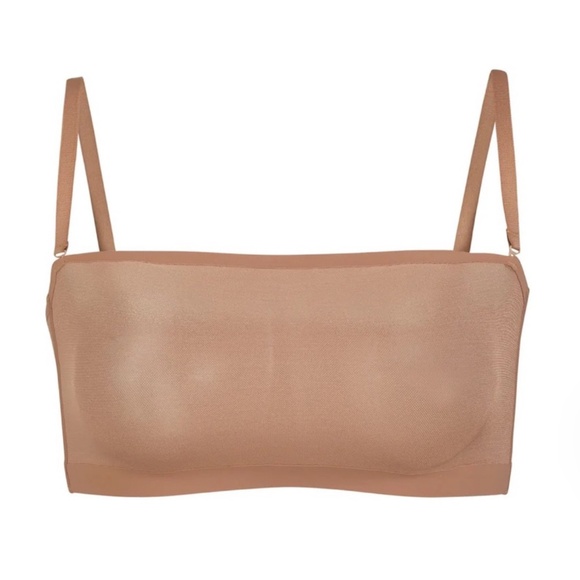 Authentic Skims Powermesh Sheer Bandeau Bralette Bra Size M Clay SOLD OUT - Picture 2 of 5